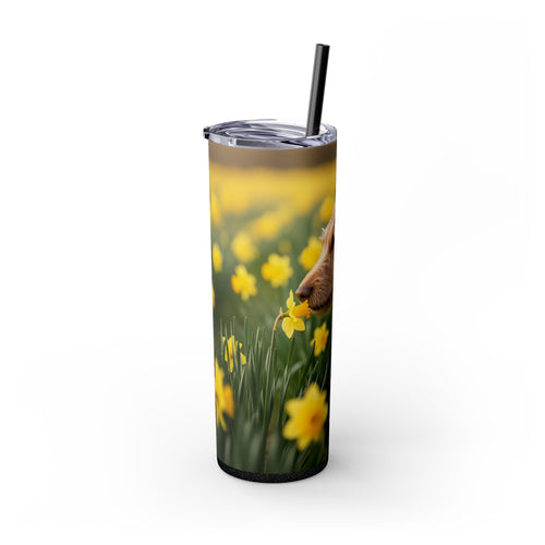 Skinny Tumbler with Straw – 20 oz Stainless Steel Cup