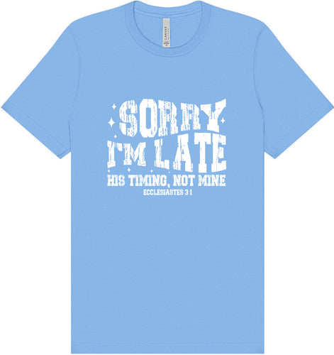 His Timing, Not Mine Adult Bella Canvas Shirt