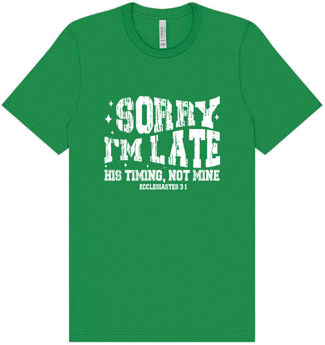 His Timing, Not Mine Adult Bella Canvas Shirt