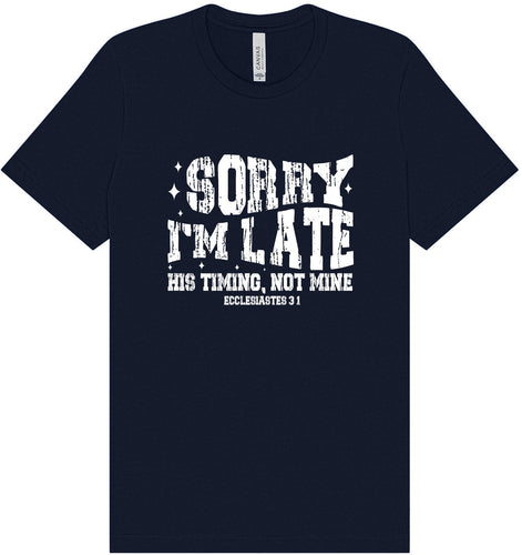 His Timing, Not Mine Adult Bella Canvas Shirt