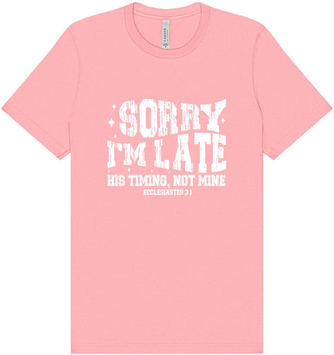 His Timing, Not Mine Adult Bella Canvas Shirt