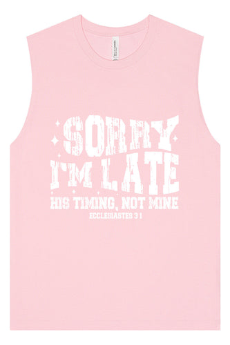 His Timing, Not Mine Muscle Tank