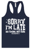 His Timing, Not Mine Women's Racerback Tank