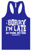 His Timing, Not Mine Women's Racerback Tank