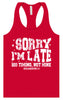 His Timing, Not Mine Women's Racerback Tank