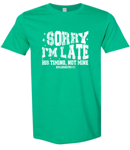 His Timing, Not Mine Adult Gildan Soft Shirt
