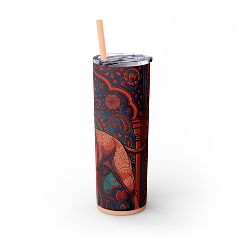 Skinny Tumbler with Straw – 20 oz Stainless Steel Cup