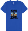 Jesus, the Ultimate Deadlifter Unisex V-Neck Shirt