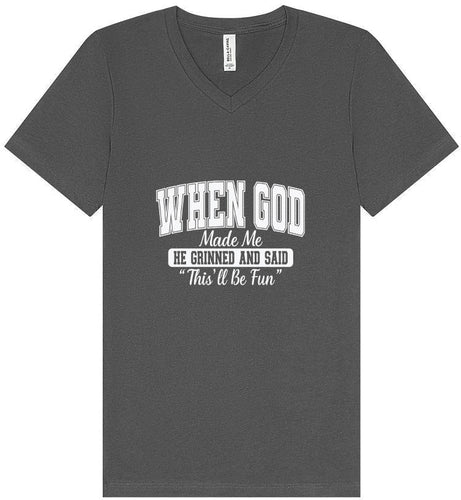 God Said This'll Be Fun Unisex V-Neck Shirt
