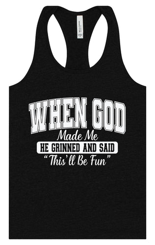 God Said This'll Be Fun Women's Racerback Tank