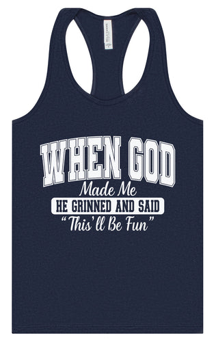 God Said This'll Be Fun Women's Racerback Tank