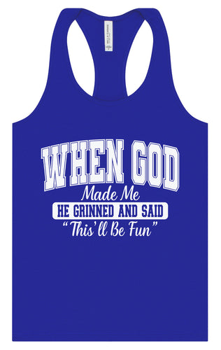God Said This'll Be Fun Women's Racerback Tank