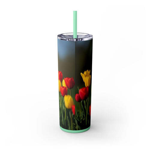 Skinny Tumbler with Straw – 20 oz Stainless Steel Cup