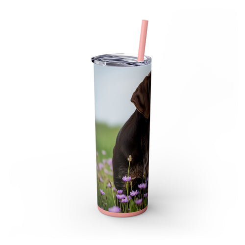 Skinny Tumbler with Straw – 20 oz Stainless Steel Cup