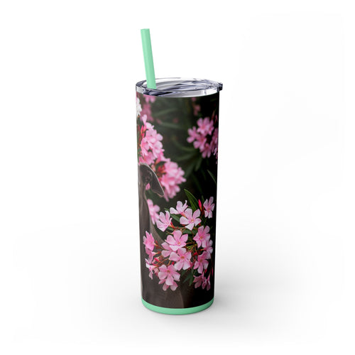 Skinny Tumbler with Straw – 20 oz Stainless Steel Cup