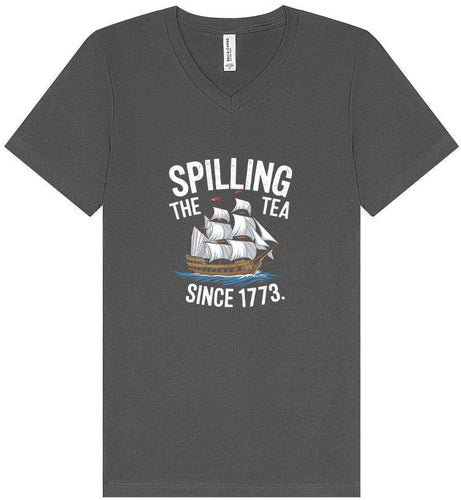Spilling the Tea Since 1773 Unisex V-Neck Shirt