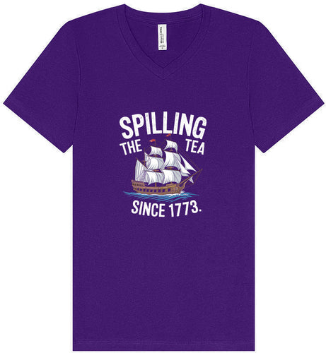 Spilling the Tea Since 1773 Unisex V-Neck Shirt