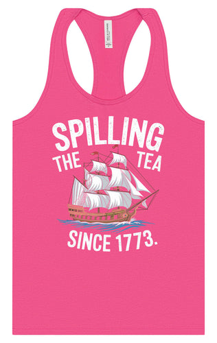 Spilling the Tea Since 1773 Women's Racerback Tank