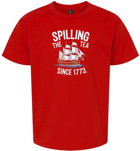Spilling the Tea Since 1773 Children's Gildan Soft Shirt