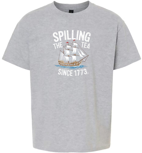 Spilling the Tea Since 1773 Children's Gildan Soft Shirt