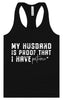 My Husband is Proof Women's Racerback Tank