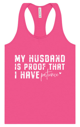 My Husband is Proof Women's Racerback Tank