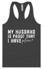 My Husband is Proof Women's Racerback Tank