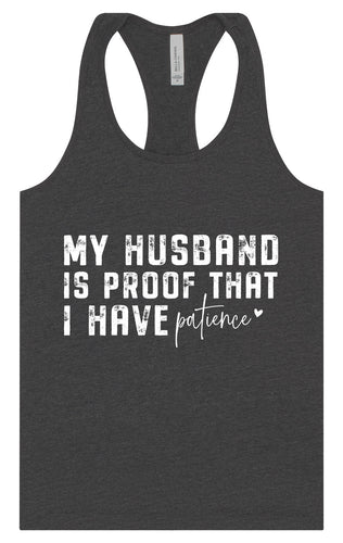 My Husband is Proof Women's Racerback Tank