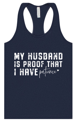 My Husband is Proof Women's Racerback Tank