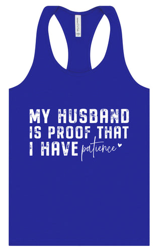 My Husband is Proof Women's Racerback Tank