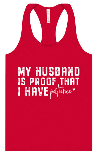My Husband is Proof Women's Racerback Tank