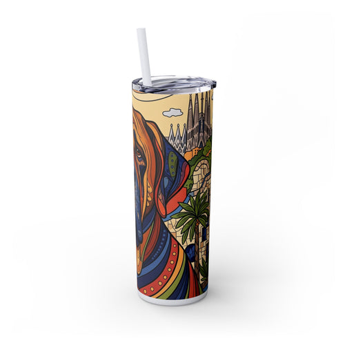 Skinny Tumbler with Straw – 20 oz Stainless Steel Cup