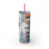 Skinny Tumbler with Straw – 20 oz Stainless Steel Cup