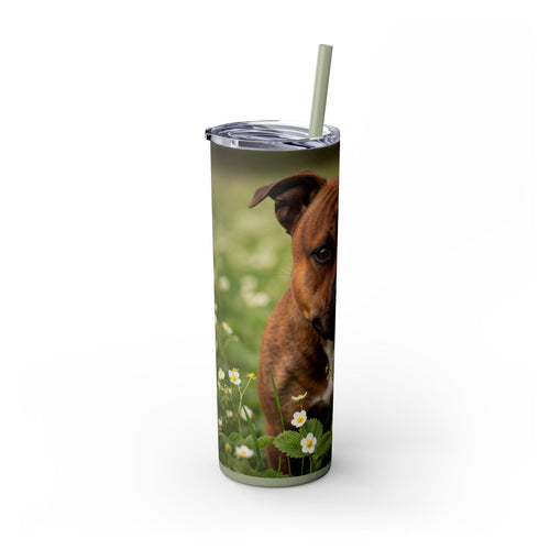 Skinny Tumbler with Straw – 20 oz Stainless Steel Cup