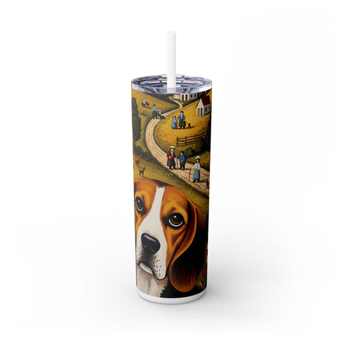Skinny Tumbler with Straw – 20 oz Stainless Steel Cup