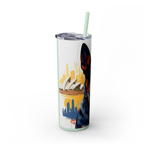 Skinny Tumbler with Straw – 20 oz Stainless Steel Cup
