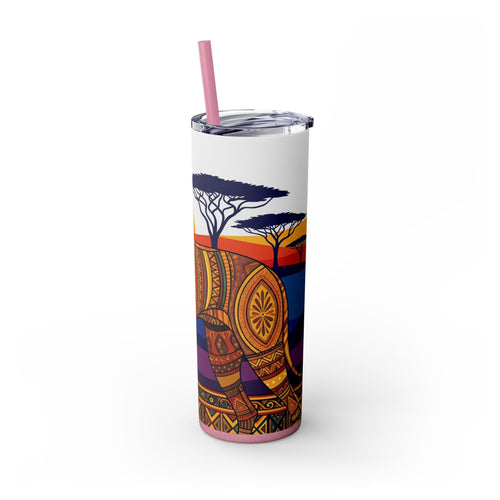 Skinny Tumbler with Straw – 20 oz Stainless Steel Cup