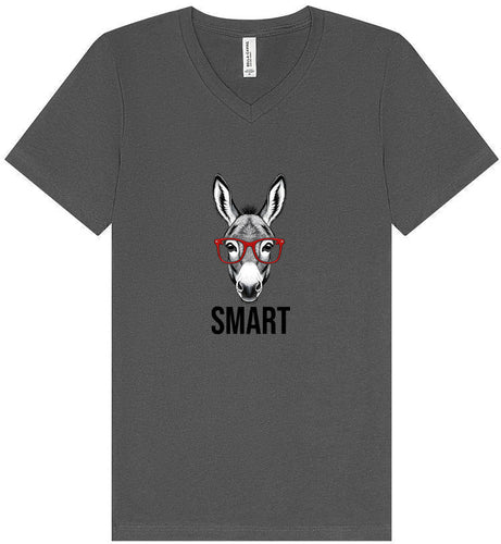 Smart Donkey Unisex V-Neck Shirt