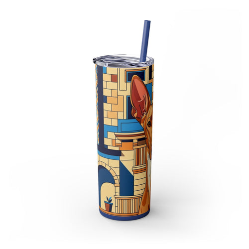 Skinny Tumbler with Straw – 20 oz Stainless Steel Cup