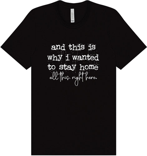 This is Why I Wanted to Stay Home Adult Bella Canvas Shirt