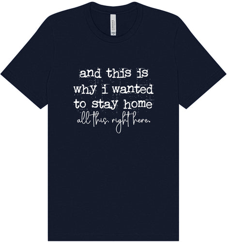 This is Why I Wanted to Stay Home Adult Bella Canvas Shirt