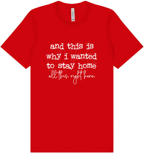 This is Why I Wanted to Stay Home Adult Bella Canvas Shirt