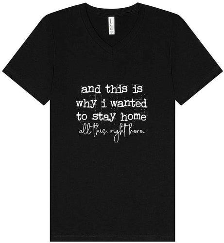This is Why I Wanted to Stay Home Unisex V-Neck Shirt