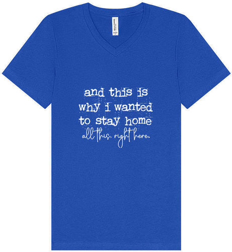 This is Why I Wanted to Stay Home Unisex V-Neck Shirt