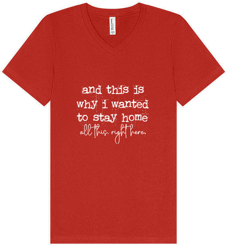 This is Why I Wanted to Stay Home Unisex V-Neck Shirt