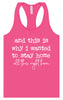 This is Why I Wanted to Stay Home Women's Racerback Tank