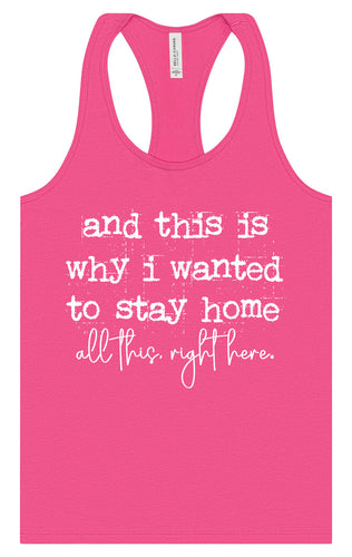 This is Why I Wanted to Stay Home Women's Racerback Tank