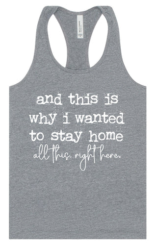 This is Why I Wanted to Stay Home Women's Racerback Tank