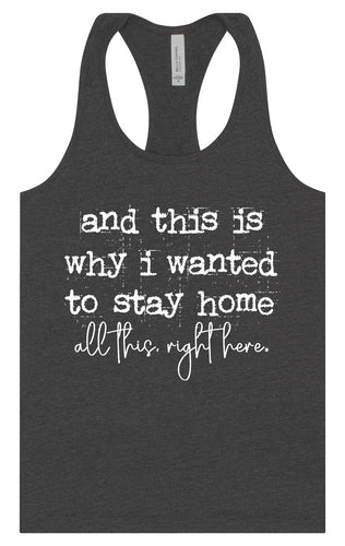 This is Why I Wanted to Stay Home Women's Racerback Tank