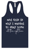 This is Why I Wanted to Stay Home Women's Racerback Tank